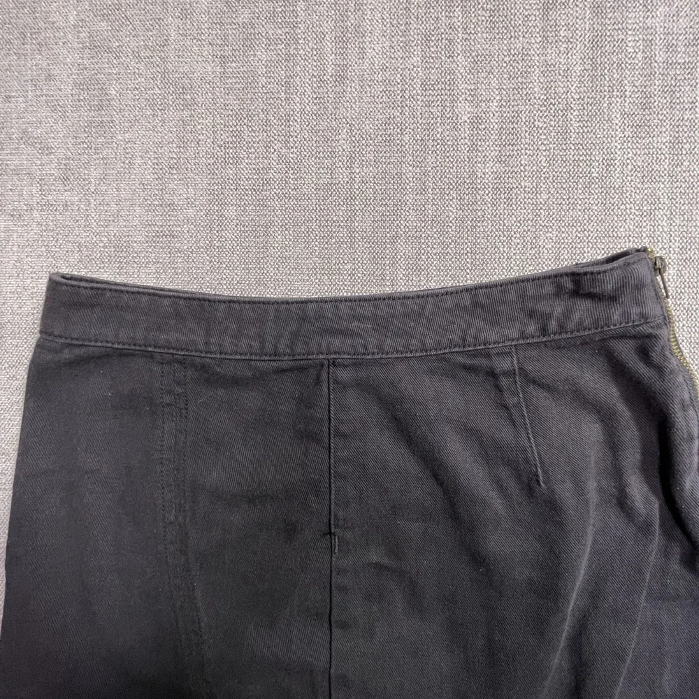 PacSun Womens 27 Black Denim Asymmetric Hem Mini Skirt Side Zip Streetwear